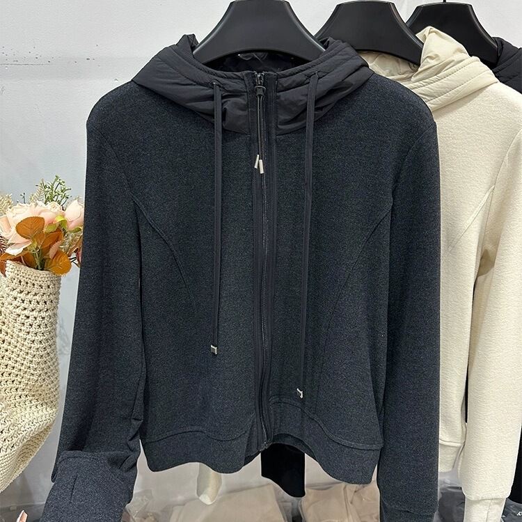 zj8281706 # 【DeRong 270G】 150kg Plus Size Zipper Hoodie with Faux Two-Piece Design for Women zj8281706 # 【DeRong 270G】 150kg Plus Size Zipper Hoodie with Faux Two-Piece Design for Women