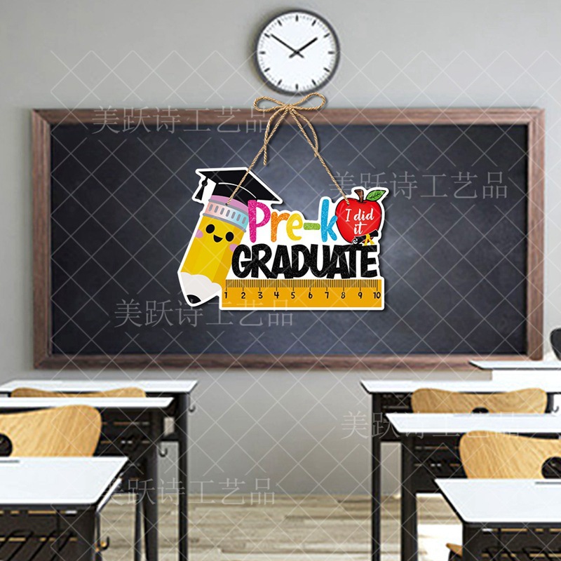 Nuevo jardín de infantes graduación fiesta decoración puerta colgando graduación temporada decoración de la pared colgante adorno colgante