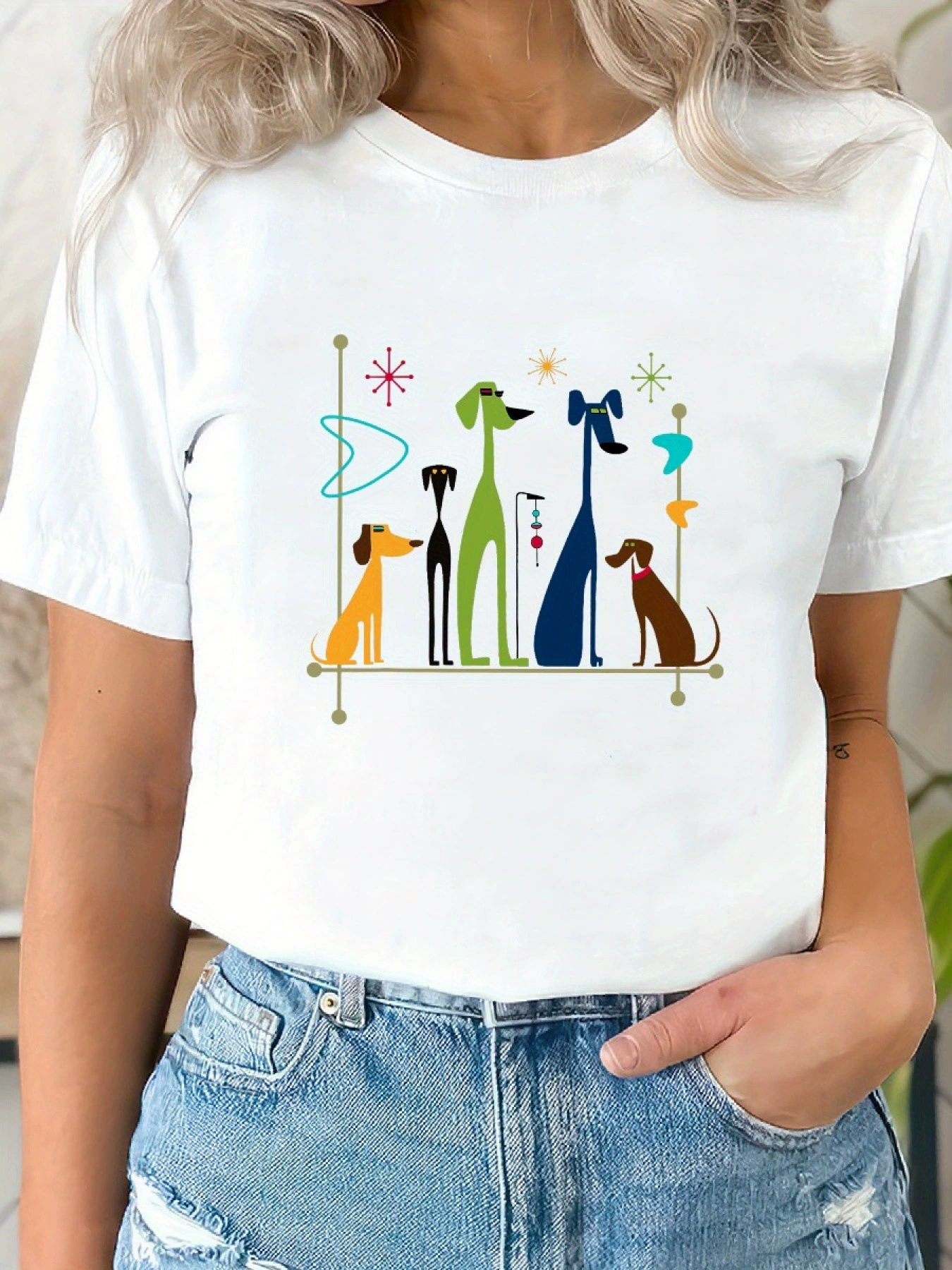 2025 трансграничные новые европейские и американские ретро средневековые современные женские шорты с принтом в виде собак