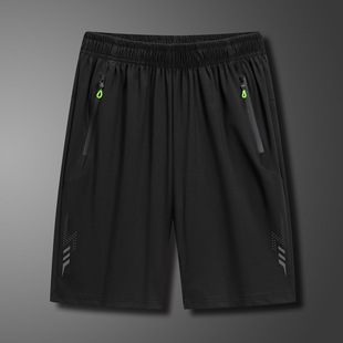 Spandex эластичные шорты со льдом повседневные спортивные шорты 2023 новый летний кондиционер свободные дышащие мужские укороченные брюки