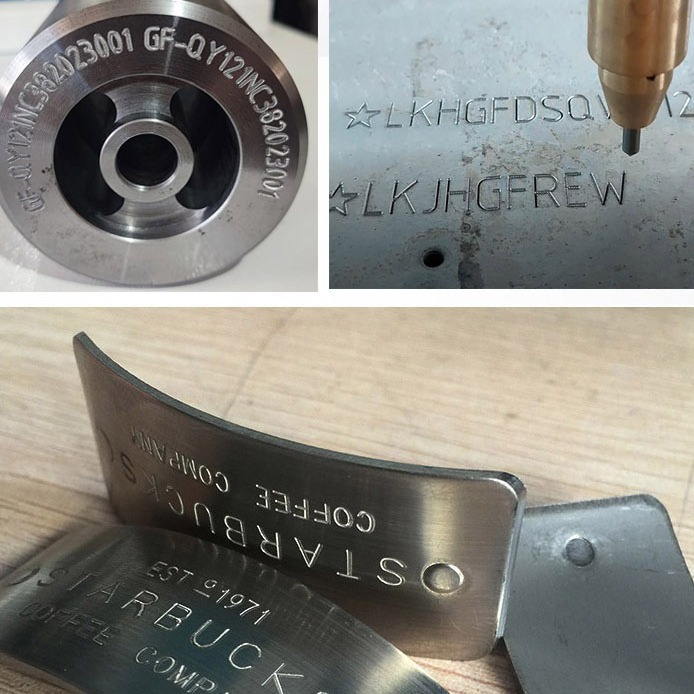 Xuanyi Máquina de marcado eléctrica portátil Máquina de grabado de metal Máquina de codificación de marco de placa de acero Máquina de codificación VIN de viga de automóvil