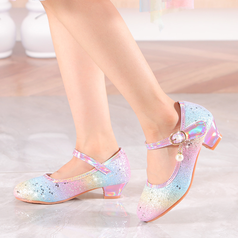 2026 Autumn and Winter Cross-Border Foreign Trade New Autumn Girls' Pumps Shiny Unicorn Inspired Women's Shoes