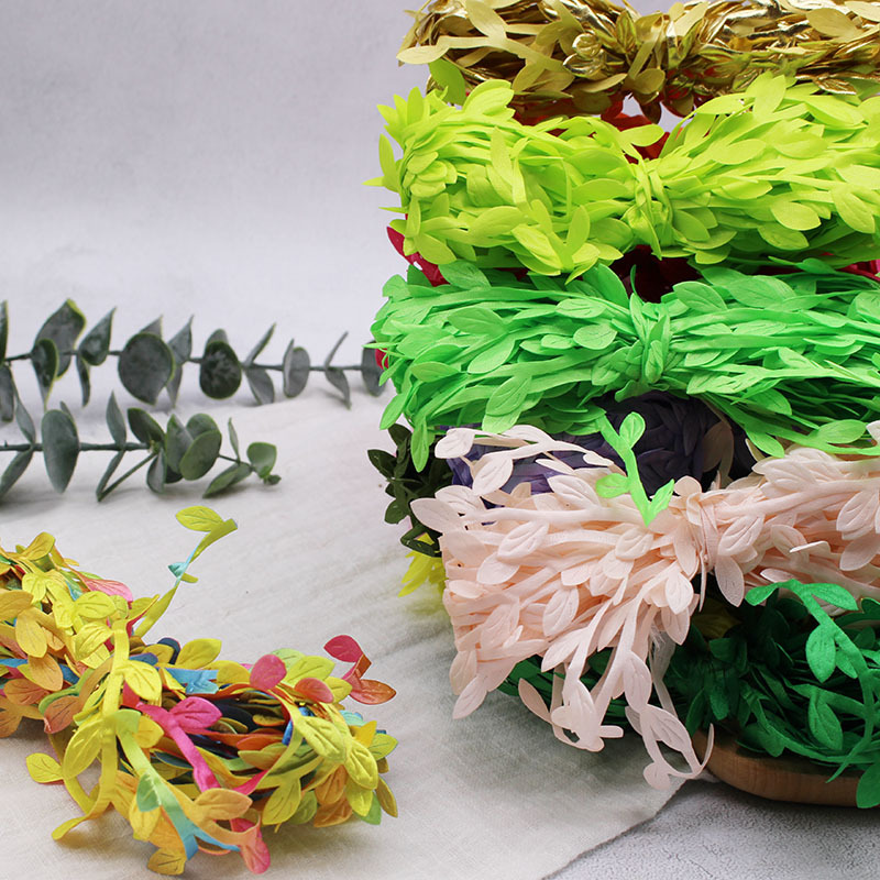 装饰假叶子树叶子diy发饰花环幼儿园艺花店包装礼品打包材料绳子