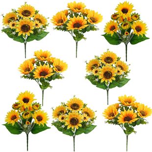 Simulated Flower Sunflower Simulated Sunflower Wedding Wedding Home Decoration Fake Flower Photography Props Ornaments Wholesale