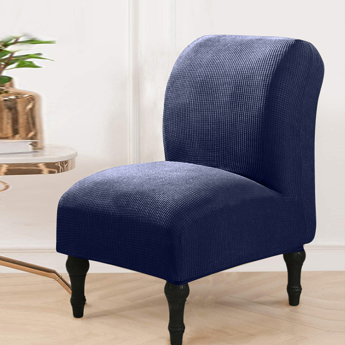 Transfronterizos sólidos elásticos de terciopelo tablilla gruesa general hotel una sola persona sin reposabrazos sofá tablilla gruesa