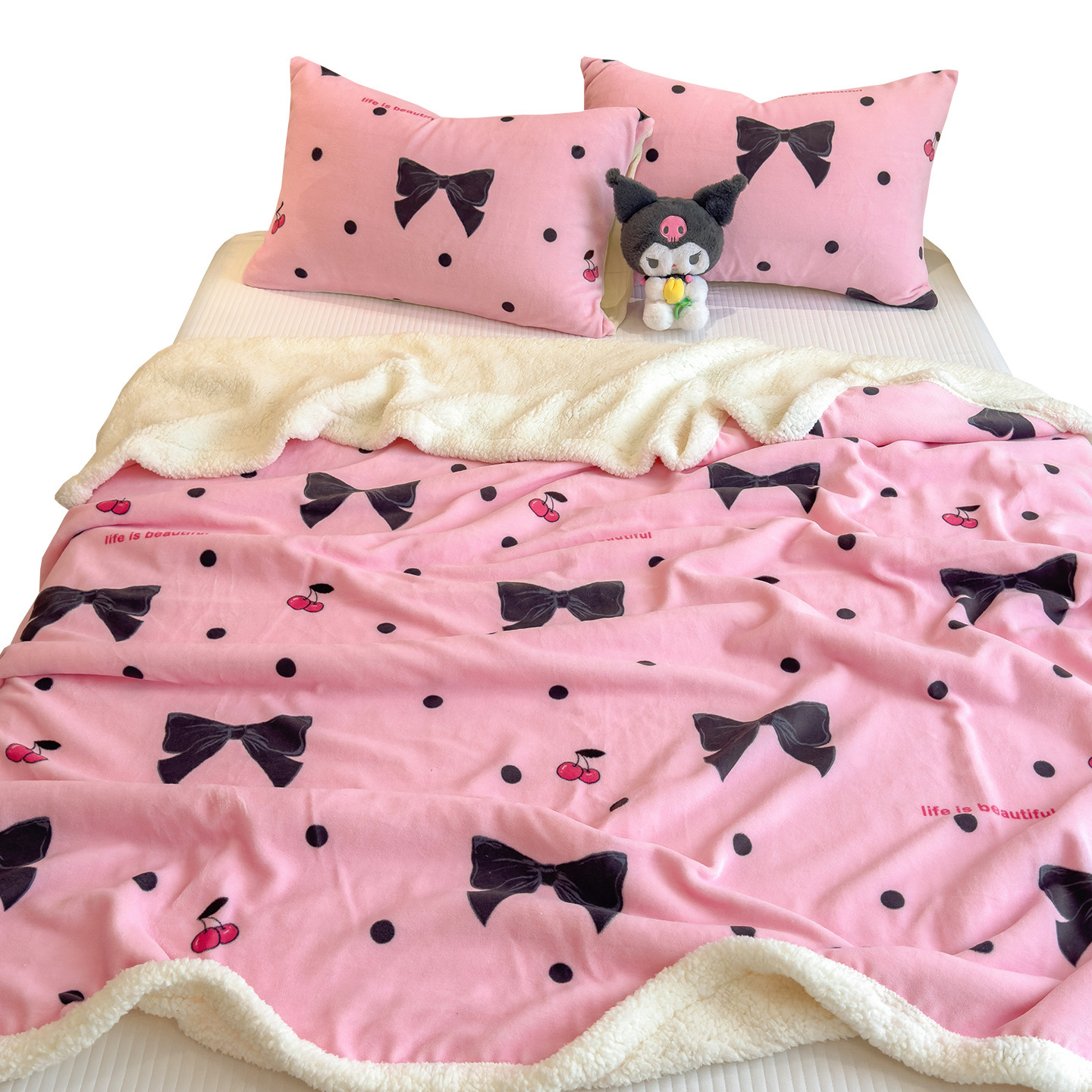 A clase de leche mantas de peluche invierno engrosado siesta de oficina mantas de aire acondicionado mantas mantas de sofá para niños mantas edredones