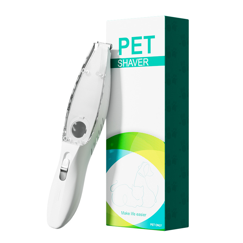 Dispositivo de afeitado de pies recargable USB de doble cuchilla de cerámica de tiburón grande para perros