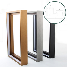 智能浴室镜框框型材黑色黄铜灰色拉丝铝材镜框磁画框正面发光1524