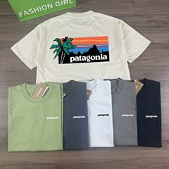 アウトドア パタ ハワイ限定 カップル半袖Tシャツ アメカジ メンズ レディース 半袖ボトムスシャツ