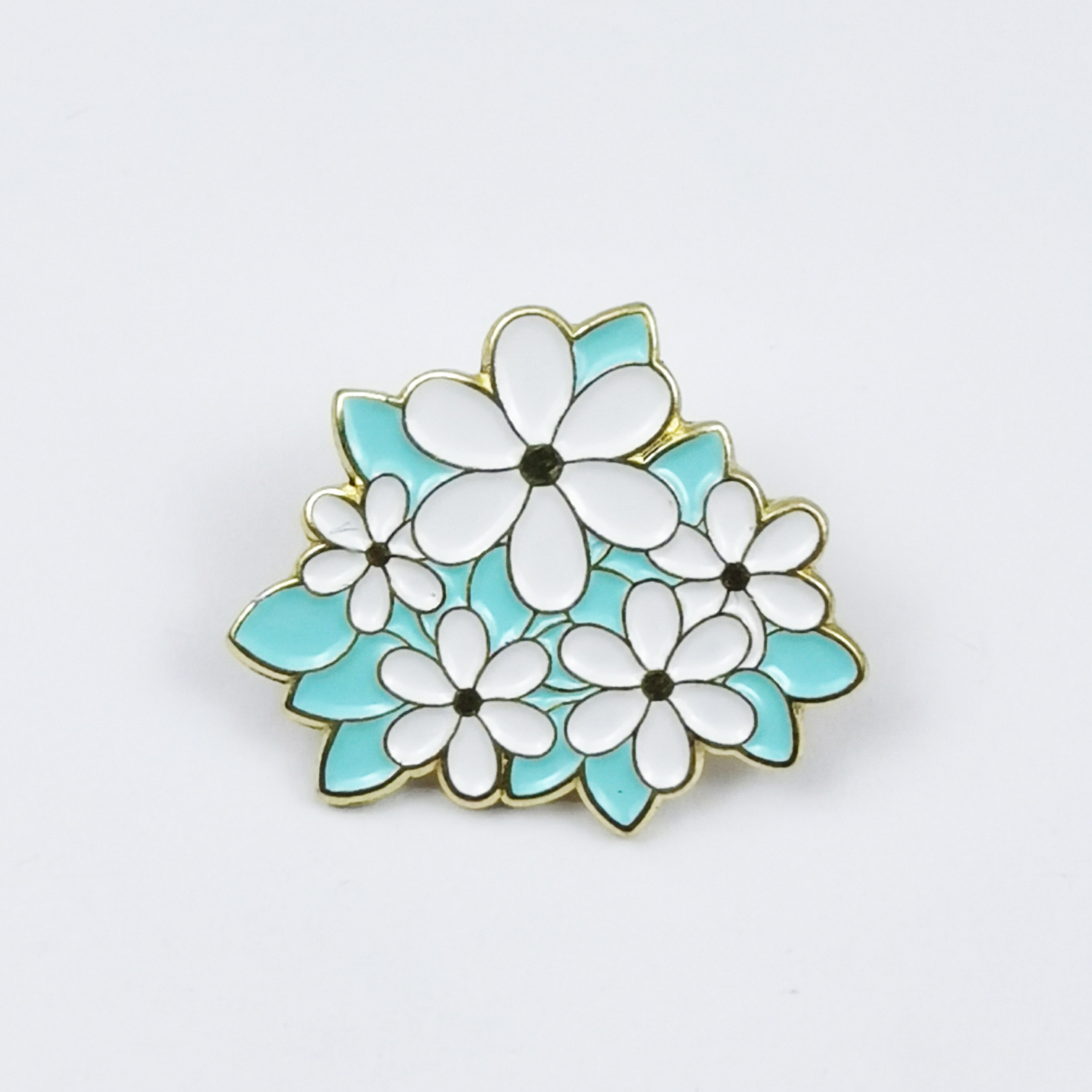 Broche de flor de planta creativa pequeño vestido de niña fresca insignia accesorios vestido personalizado broche de metal