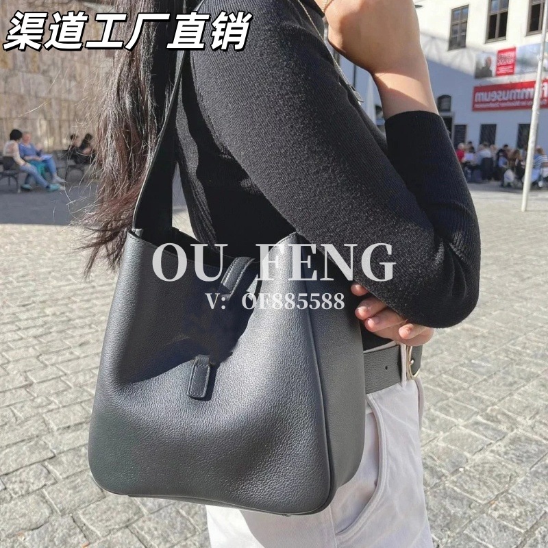 Original Yangshulin Hobo Bucket Bag Large Capacity Genuine Leather LE57 Handbag Small Suede Shoulder Underarm Bag for Women