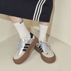 秒發2023新款厚底運動休閒單鞋復古百搭德訓鞋學生板鞋女秋季