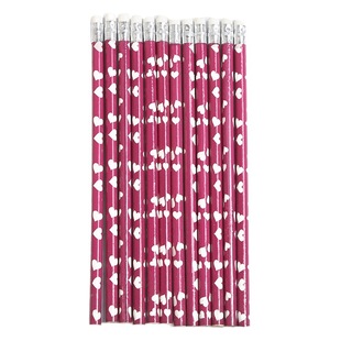 Valentine's Day Pencil Love Pencil Eraser Pencil Sharpener HB shrink film Christmas Halloween student writing pen