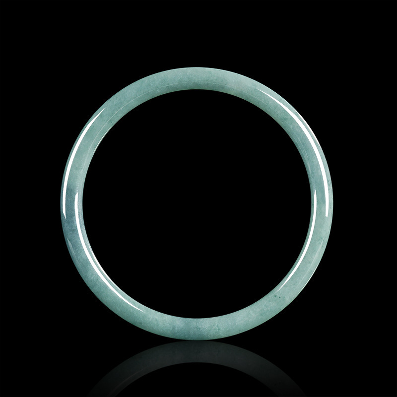 Authentic Natural A-Grade Jadeite Blue Water Small Round Bar Bracelet Jingle Bracelet Ice Jade Bracelet Women's Hand Jewelry Wholesale