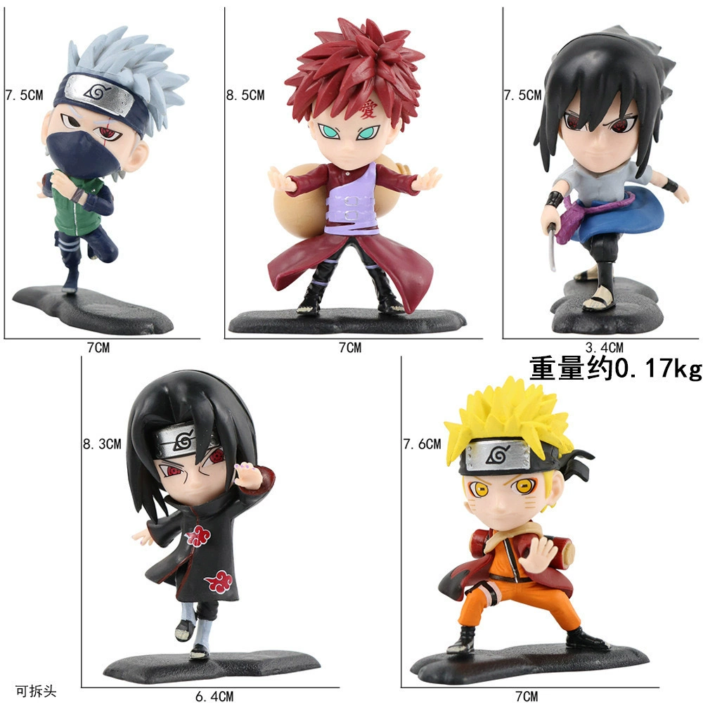Аниме Naruto 2D Q Kakashi Naruto Sasuke Gaara фигурка украшение периферийный стиль