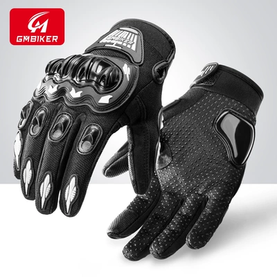 Four Seasons Thin, Motorcycle Safety Supplies - white-ice-feel-breathable-touch-screen-anti-fall-m