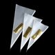 In stock opp triangle bag transparent flat pocket cellophane candy bag holiday party gift packaging bag disposable