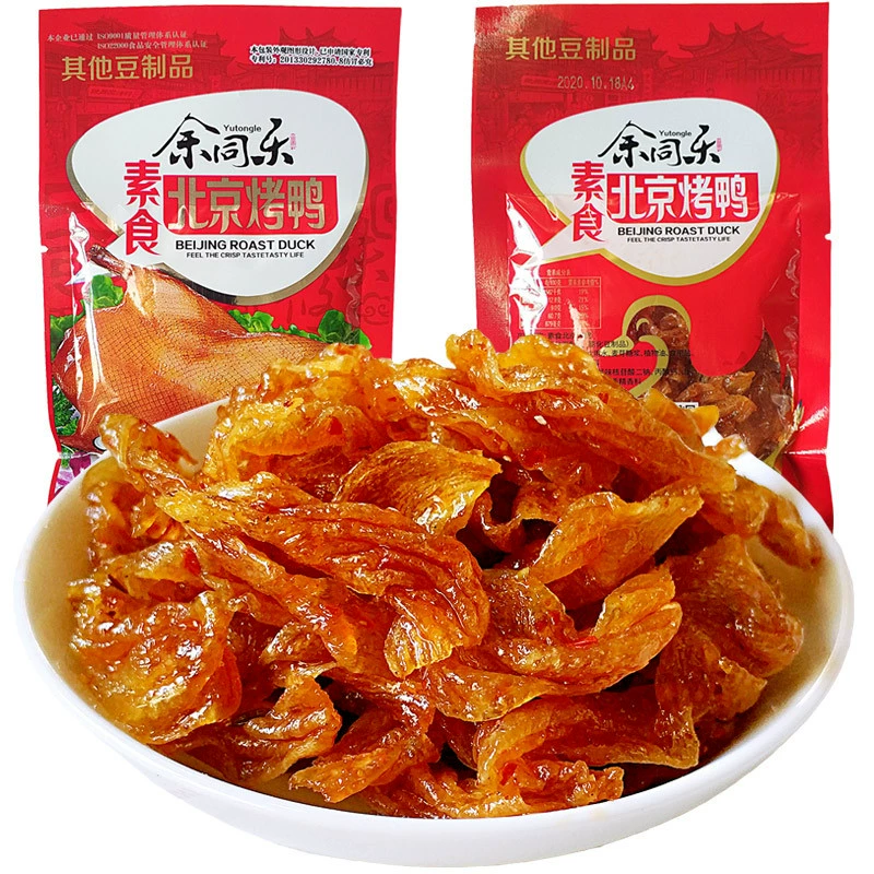 余同乐 Beijing roast duck bulk spicy strips bean products snacks spicy slices snacks 5 cents snacks