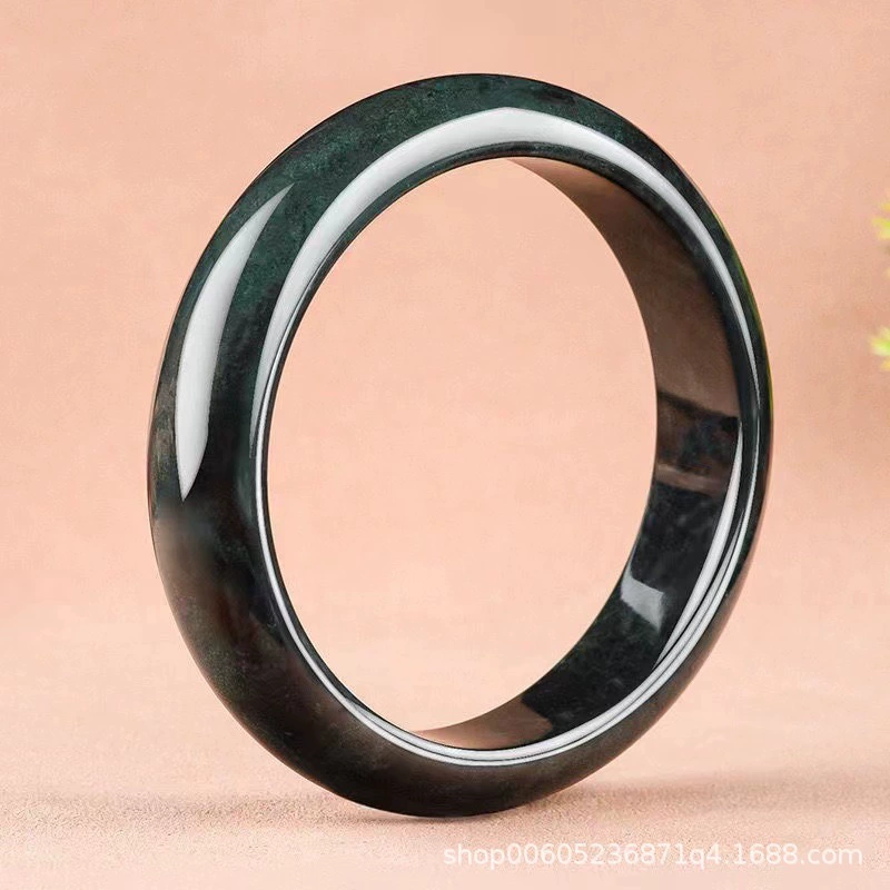 Рекомендуемые высококачественные бирманские нефритовые браслеты, светящиеся в зеленый цвет при освещении, оптовая продажа браслетов из кварцитового нефрита