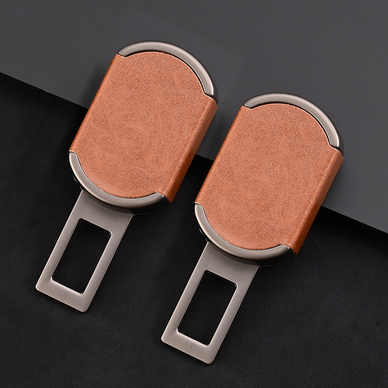 라벨이없는 풀 포피 합금 안전 벨트 소켓 [다크 브라운 가죽]