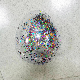 pvc Inflatable Easter Egg Decorations Feather Sequins Transparent Egg Printed Egg Led Light Luminous Egg