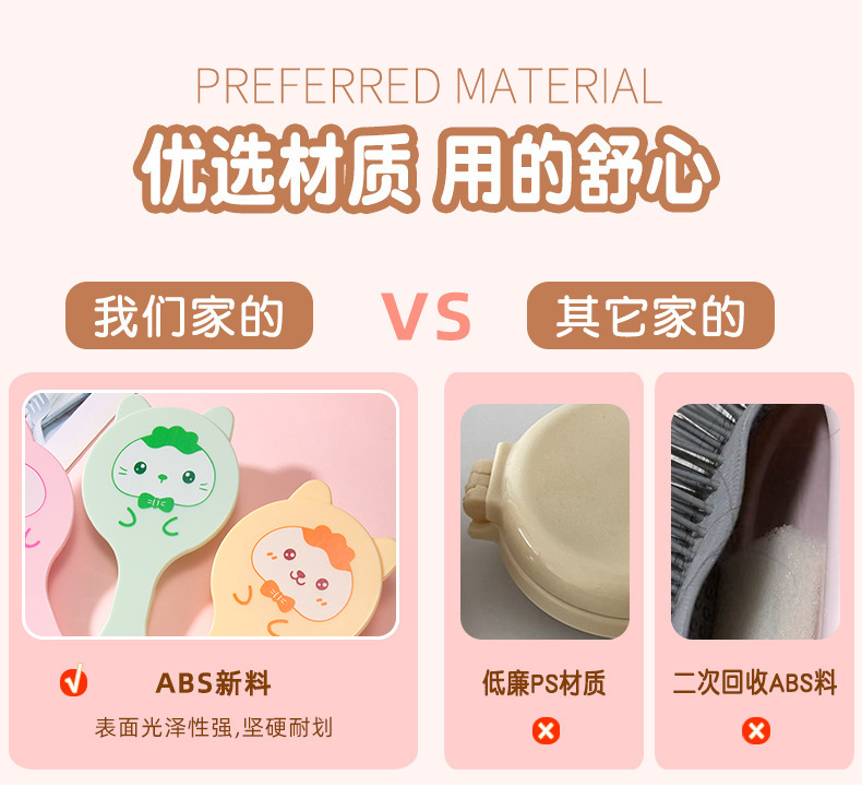 LMLTOP Cartoon Fragrance Massage Hair Comb, Cute cuddle cat airbag comb, portable air cushion comb SY744 undefined
