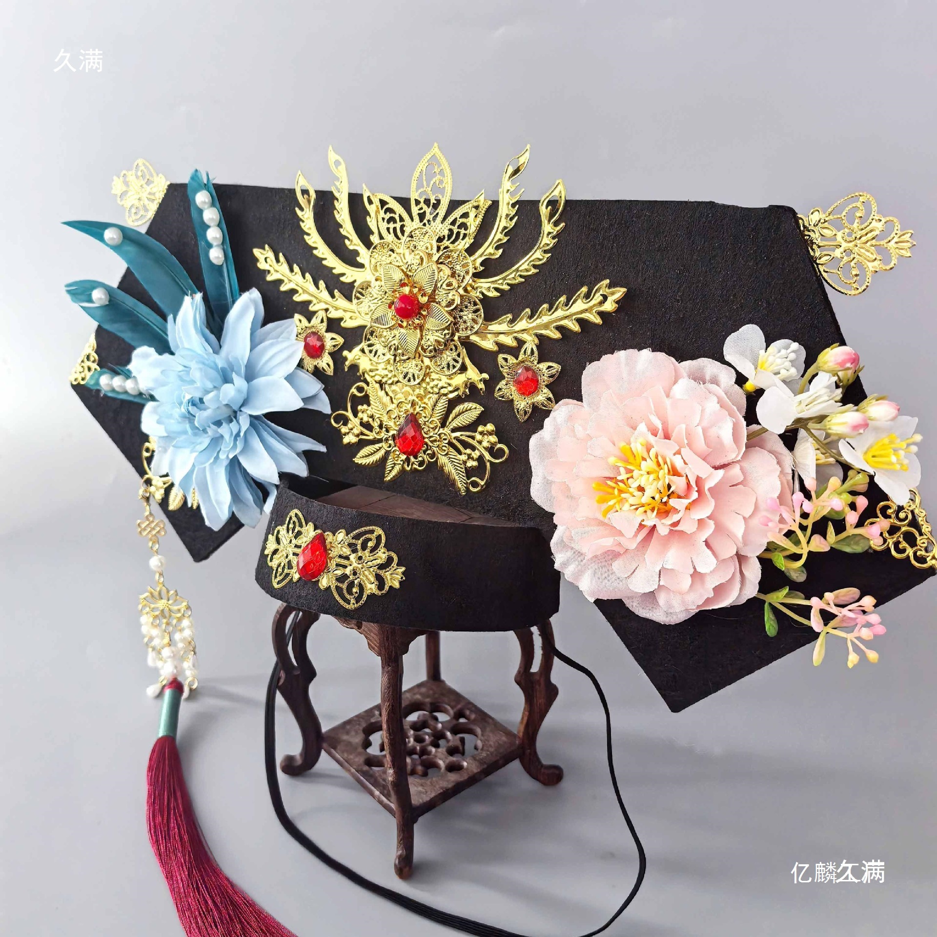 清朝古装头饰旗头皇后格格帽宫廷配饰演出表演贵妃娘娘造型发饰