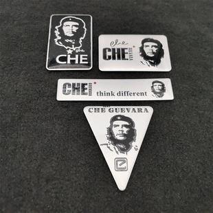 Cuban Hero Car Stickers Car and Motorcycle Three-Dimensional Metal Aluminum Alloy Body Stickers Personalized Decorative Stickers