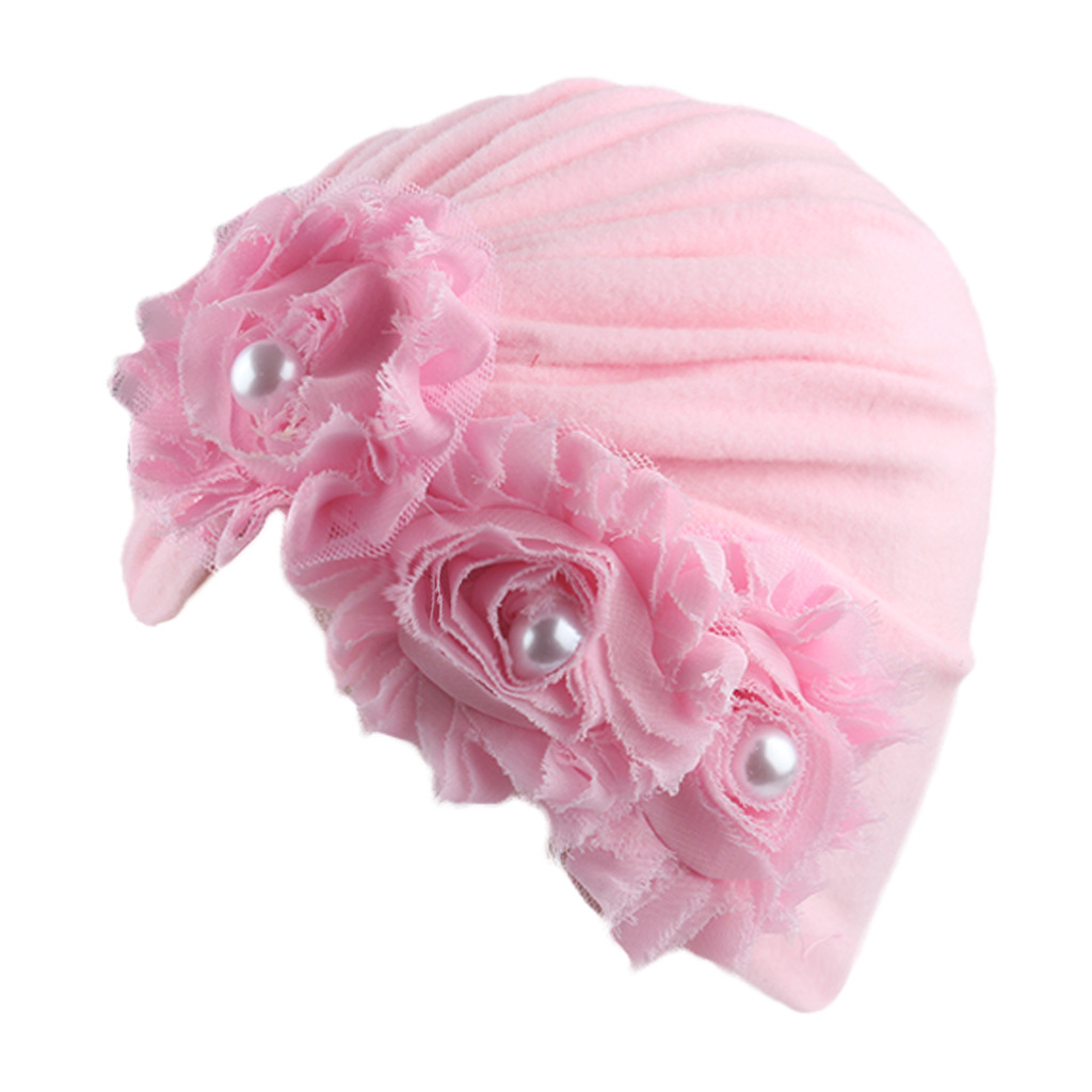 Baby Girl's Cute Solid Color Flowers Baby Hat display picture 5