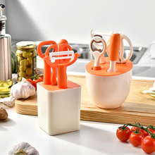 家用厨房小工具5件套刀具套装不锈钢切肉菜刀宝宝婴儿辅食工具