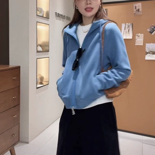 金小金自制女装 连帽外套DYW11363秋季宽松休闲百搭拉链上衣