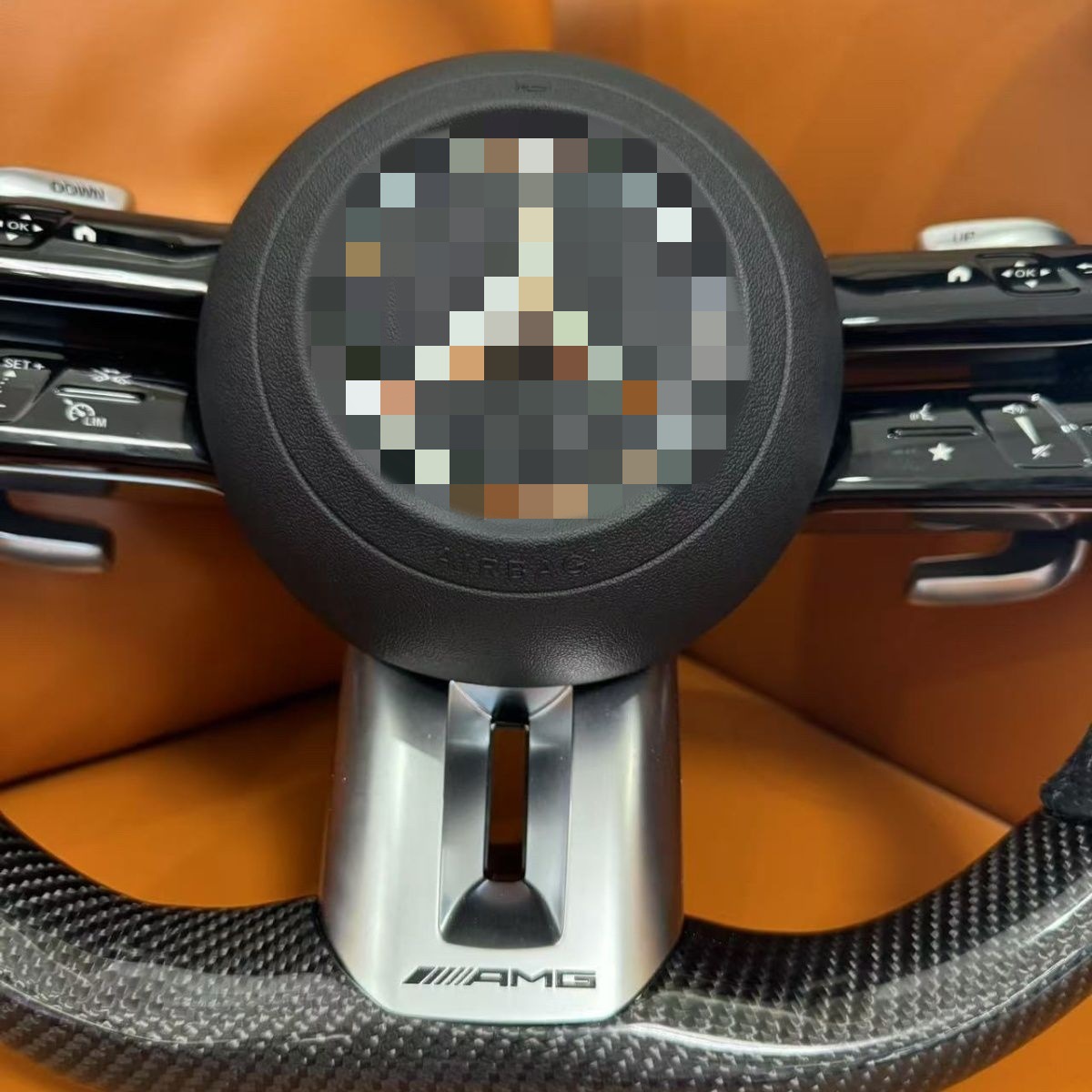 Suitable for Mercedes-Benz A-Class, B-Class, C-Class, E-Class, Cla, Clc, Clk, Cls Modified Carbon Fiber Dragonfly Steering Wheel Assembly