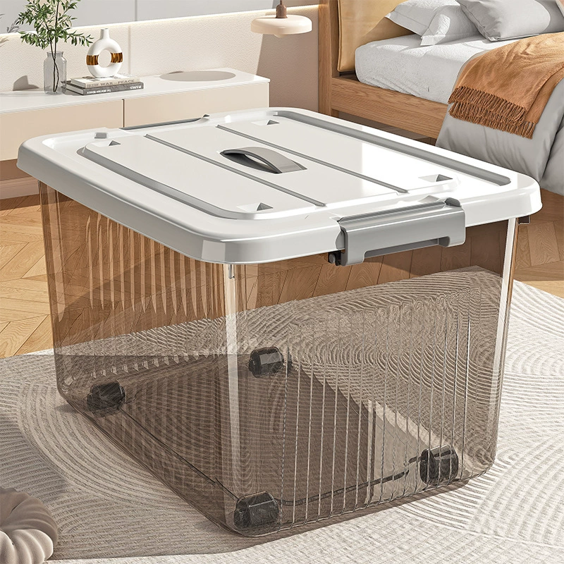 Ручной прозрачный ящик для хранения Домашняя одежда Коробка для одежды Игрушка Закуски Коробка для хранения Пластиковая корзина Коробка для хранения