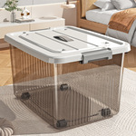 手提透明收纳箱家用衣服整理箱玩具零食储物箱子塑料置物筐收纳盒