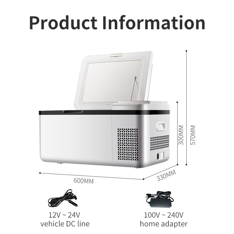 Cross-Border Car and Home Use Refrigerator, Mini Truck Refrigerator, Dual-Use Car and Home Insulated Refrigerator, 18L