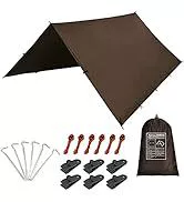 Cross-Border Outdoor Camping Portable Sunshade Canopy Rainproof Waterproof Windproof Multi-Person Hiking Picnic Simple Tent (Avtomobil yan çətirləri) - brown-33m