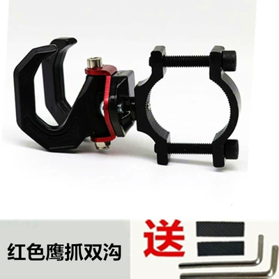 Middle Rod, Universal Installation: Other Electric Vehicle Accessories - double-hook-eagle-grip-type-red-black-pipe-clamp