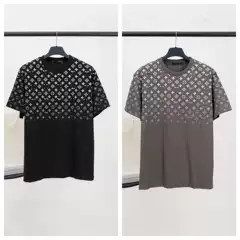 High-Quality Luxury Donkey Brand Short-Sleeve Tee with All-Over Fade Monogram Logo, Relaxed Fit, Unisex Casual T-Shirt