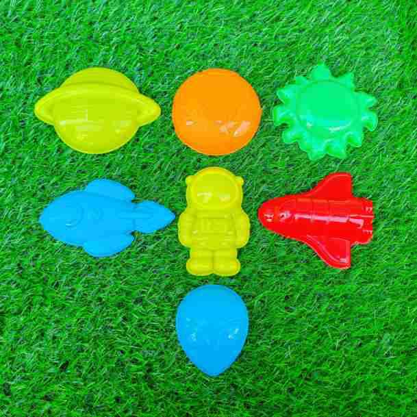 Venta directa de fábrica, juguetes espaciales para niños, moldes de arena, accesorios de barro de color, modelos, arena engrosada, herramientas de arena al por mayor