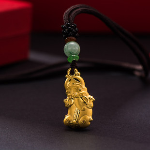 Pure Gold 999 Men's Necklace Gold-Plated Fortune-Making Gold Pixiu Necklace Pendant Jewelry Live Broadcast Hot Sale Spot Wholesale