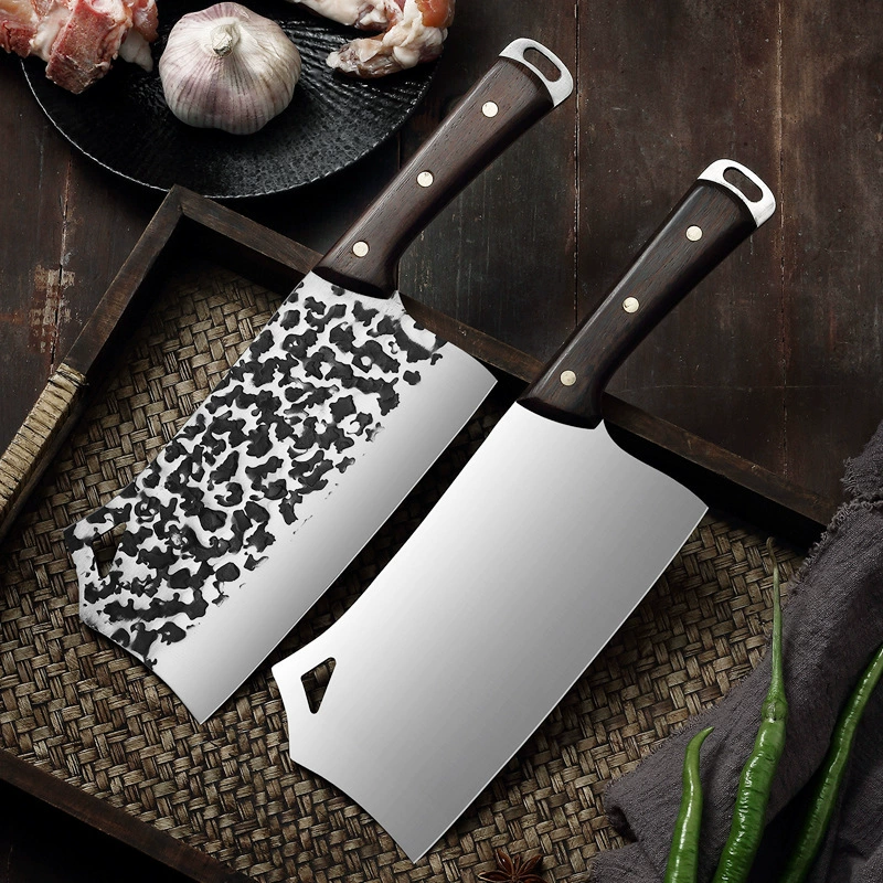 Завод в наличии ручная полировка куриные крылышки с деревянной ручкой кованый молоток кухонный нож разделочный нож кухонный нож мачете нож для нарезки