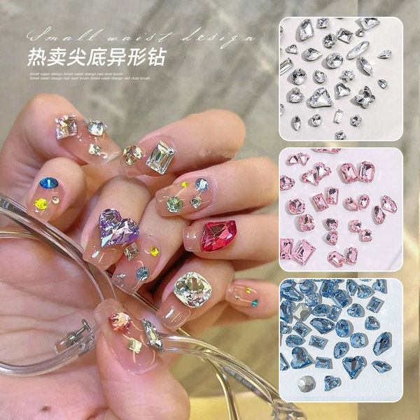 translucent mixed nail decoration for nails