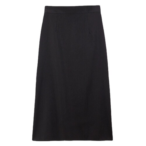High-waisted women's A-line 20 autumn long skirt black half skirt chic23 petite size new dress unique design