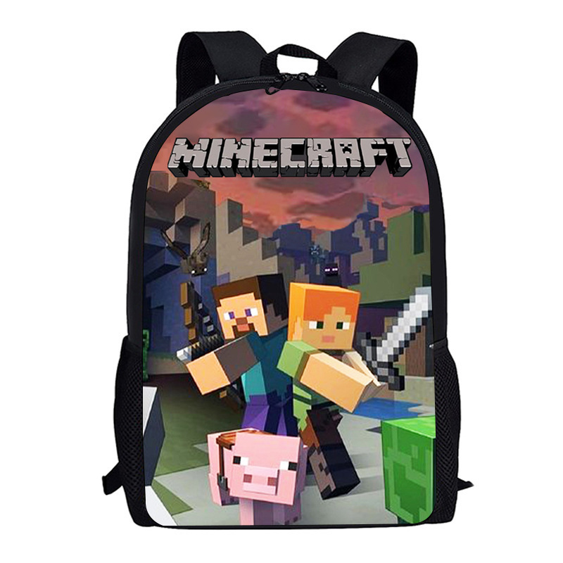 メーカーは新型の私の世界の学生のアニメのかばんのナイロンの高級な材質を卸売りしてd製のリュックサックを作ります。|undefined