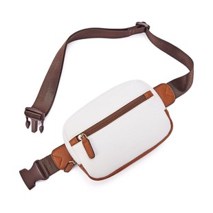 Amazon in stock new pu leather fashion waist bag adjustable shoulder strap suitable for outdoor exercise Travel Leisure bag
