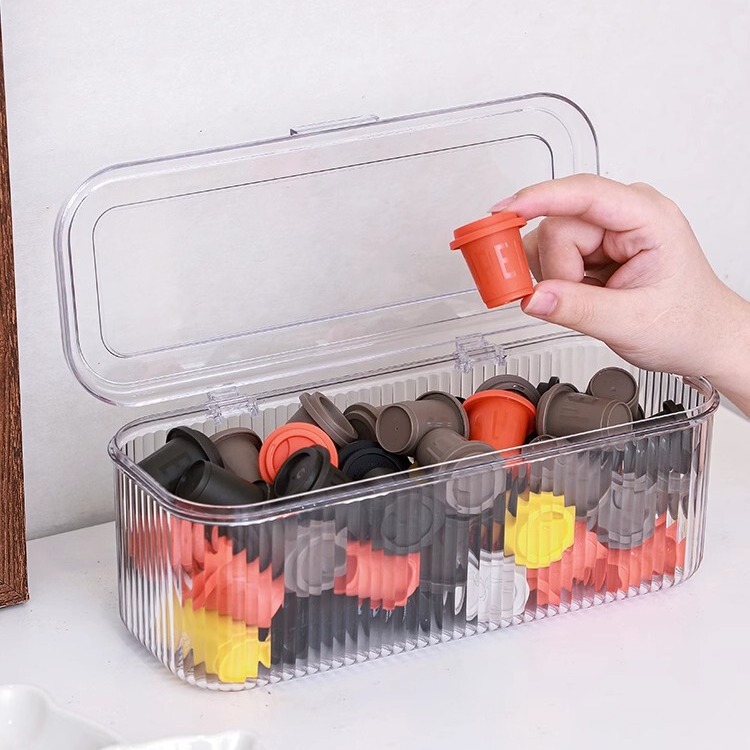 Tea Bag Storage Box Coffee Capsule Storage Rack with Lid Dust-proof Acrylic Tea Room Desktop Tea Snack Finishing Tea Bag Storage Box Coffee Capsule Storage Rack with Lid Dust-proof Acrylic Tea Room Desktop Tea Snack Finishing