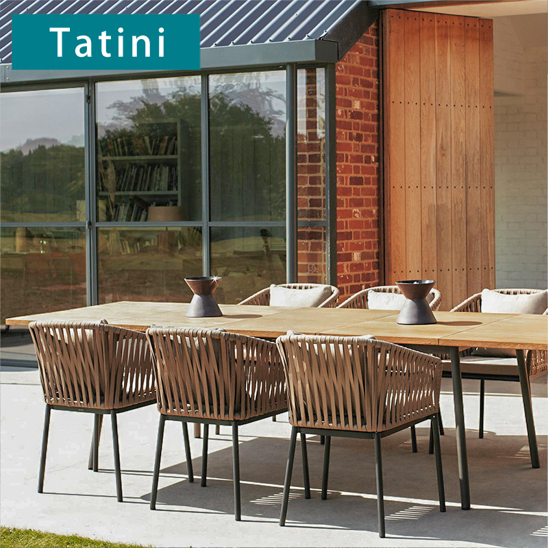 Mesas y sillas al aire libre Combinación Villa Patio Balcón Impermeable Protector solar Muebles de ocio Jardín al aire libre Terraza Mesas y sillas de ratán