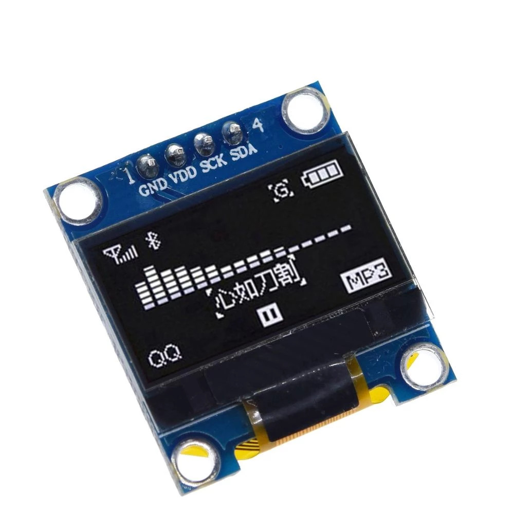0.96インチブルーイエローブルー2色ホワイトi2c iic通信ディスプレイoled lcdモジュール