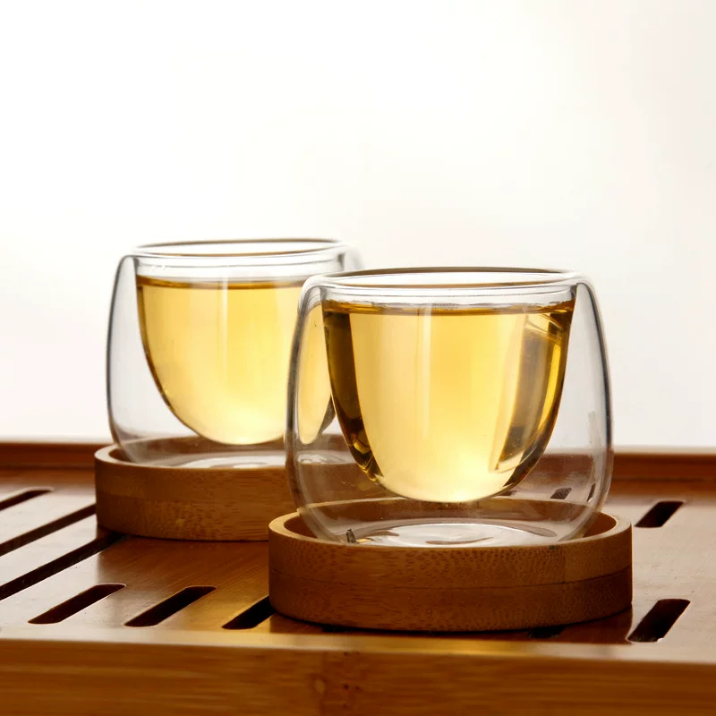 (Cross-border trading), double-layer glass tea set handmade