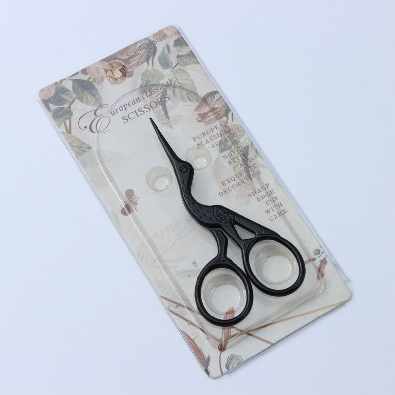 Tijeras de Grulla Acero Inox — Costura, Bordado, Estilo Retro